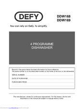 DEFY DDW169 Service Manual