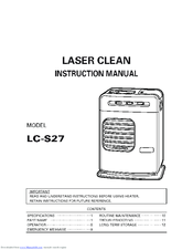 Toyotomi Laser Clean LC-S27 Instruction Manual