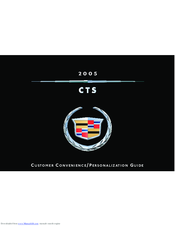Cadillac 2005 CTS Personalization Manual