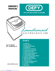 DEFY Laundromaid Electro Logic 1300 DTL131 Owner's Manual