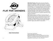 ADJ FLAT PAR QWH12XS User Instructions