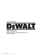 DeWalt D25013-XE Instruction Manual