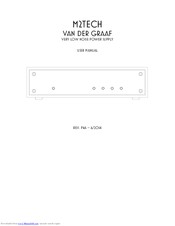 M2TECH VAN DER GRAAF User Manual