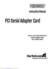 StarTech.com PCI8S950LP Instruction Manual