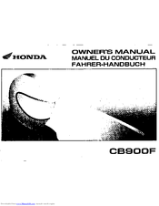 Honda CB900F Hornet Owner's Manual