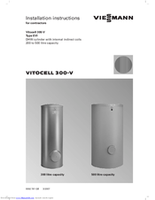Viessmann Vitocell 300-V 300 Installation Instructions Manual