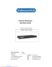 Videoswitch Vi-R5216L Quick Operation Manual
