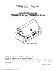 Vermont Castings VCS522SSBI Series Assembly Procedures