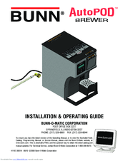 Bunn AutoPOD Installation & Operating Manual