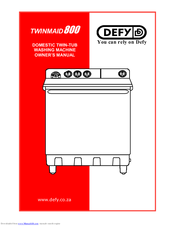 Defy Twinmaid 800 Owner's Manual