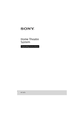 Sony HT-XT3 Operating Instructions Manual