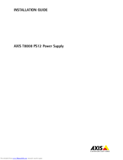 Axis T8008 PS12 Installation Manual
