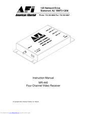 Afi MR-440 Instruction Manual