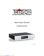Trigon Elektronik CHRONOLOG Operating Manual