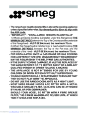 Smeg SA550-2X90 User Manual