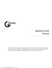 Genie WHDSDI16 User Manual