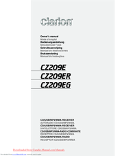 Clarion CZ209EG Owner's Manual