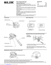 Slik Pan Head SH-521 Operating Instructions