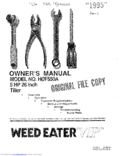 Weed Eater HDF550A Owner's Manual