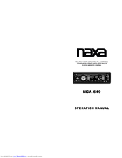 Naxa NCA-649 Operation Manual