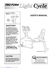 Pro-Form Light Cycle PFRX35390 User Manual