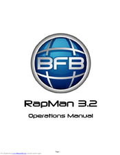 Bfb RapMan 3.2 Operation Manual