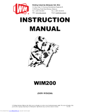 Welding Industries Malaysia WIM200 Instruction Manual