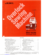 JUKI MO-103N Instruction Book