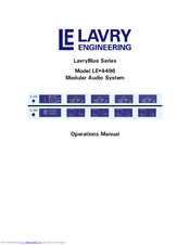 Lavry LavryBlue LE-4496 Operation Manual