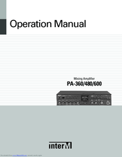 Inter-m PA-480 Operation Manual