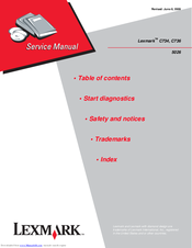 Lexmark C734 series Service Manual