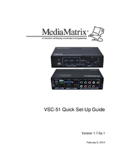 MediaMatrix VSC-51 Quick Setup Manual
