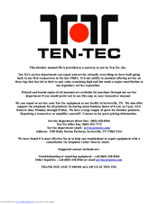 Ten-Tec 544 Operator's Manual