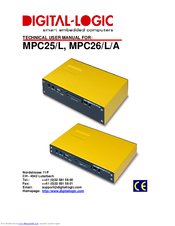 DIGITAL-LOGIC MPC26/L/A Technical  User's Manual