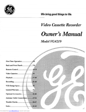 Ge VG4219 Owner's Manual