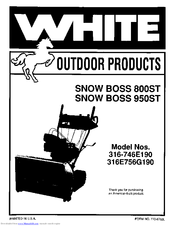 White Snow Boss 800ST Manual