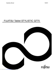 Fujitsu STYLISTIC Q775 Operating Manual