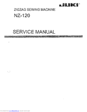 Juki NZ-120 Service Manual