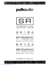 Polk Audio SR 104DVC Owner's Manual