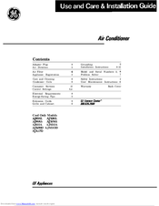 GE AJ81OA Use And Care & Installation Manual