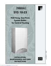 Ferroli SYS 10-23 Installation, Maintenance And User Instructions