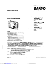 Sanyo VPV-MZ1EX Service Manual