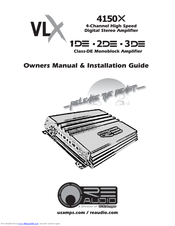 RE Audio VLX 3DE Owner's Manual & Installation Manual
