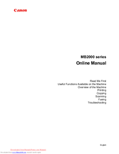 Canon MB2000 series Online Manual