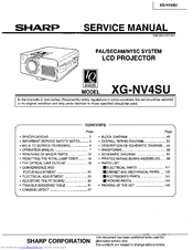 Sharp XG-NV4SU Service Manual
