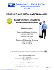 Environmental Water Systems Spectrum CWL-CC-1865-7 Installation Manual