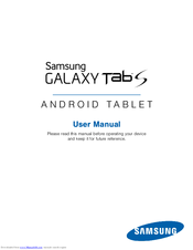 Samsung Galaxy TabS User Manual