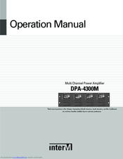 Inter-m DPA-4300M Operation Manual