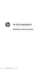 Hp 255 G3 Manuals Manualslib
