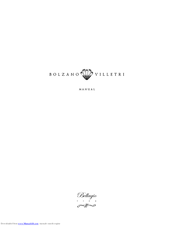 Bolzano Villetri BG SUBWOOFER Manual